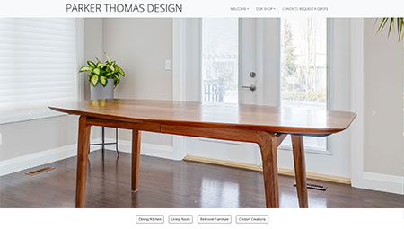 Based in the Calgary area, Parker Thomas Design specializes in creating beautiful hand-crafted custom wood furniture.